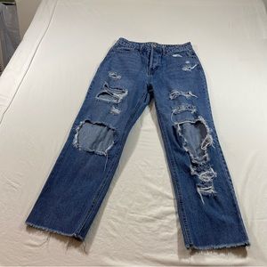 Vanilla Star Jeans Women’s 7 90s Boyfriend Jeans Button up fly Distressed jeans